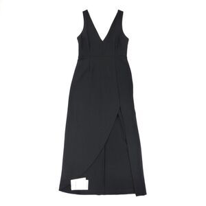 NWT Abercrombie Plunge V-Neck Sleeveless Midi Dress Clean Girl Minimal Svelte